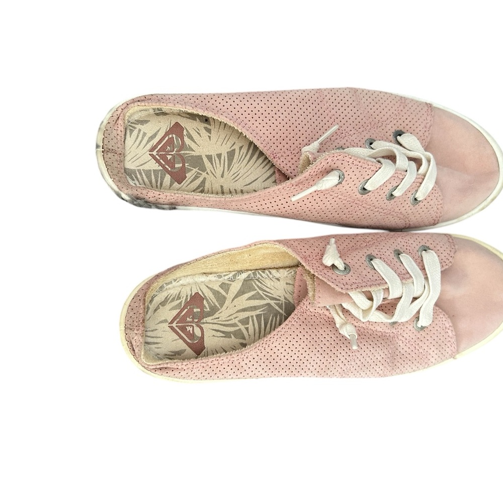 Roxy Pink Canvas Sneakers with Floral Insoles